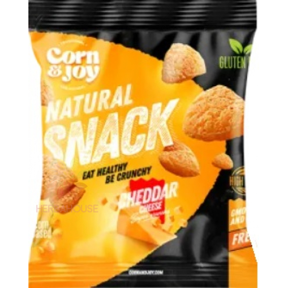 Obrázek pro Corn & Joy Bezlepkový Snack kukuřičný s příchutí čedaru (40g)