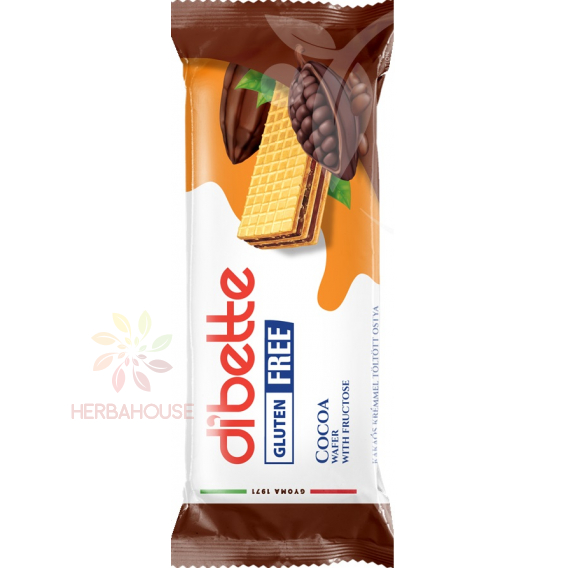 Obrázek pro Dibette Bezlepková oplatka s kakaovým krémem slazená fruktózou (50g)