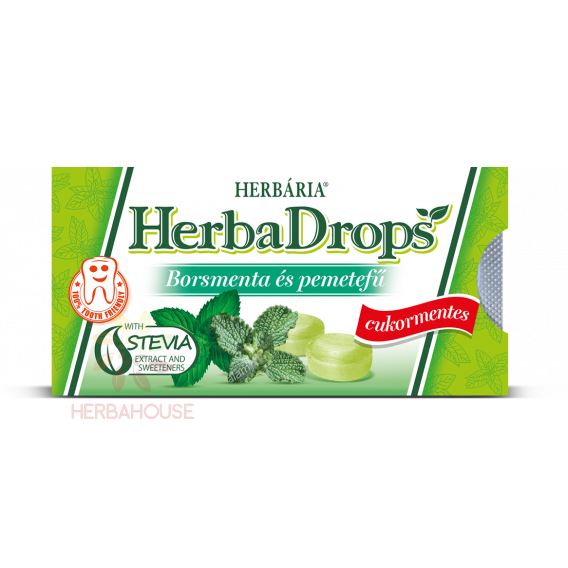 Obrázek pro Herbárie HerbaDrops Bylinné pastilky bez cukru máta peprná a jablečník obecný (8 pastilek)
