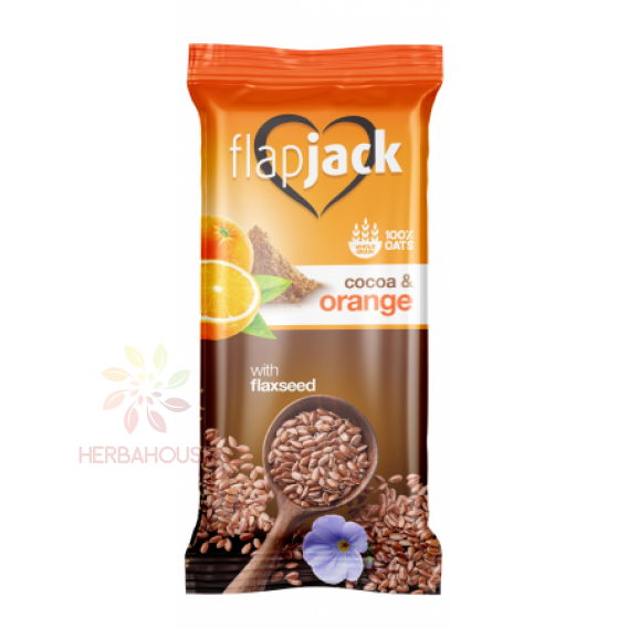 Obrázek pro FlapJack Ovesná tyčinka pomeranč a kakao se lněným semínky (60g)