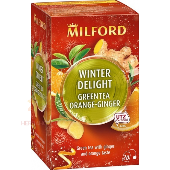 Obrázek pro Milford Zelený čaj pomeranč-zázvor (20ks)