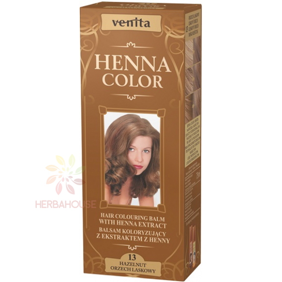 Obrázek pro Venita Henna Color přírodní barva na vlasy 13 - oříškově hnědá (75ml)