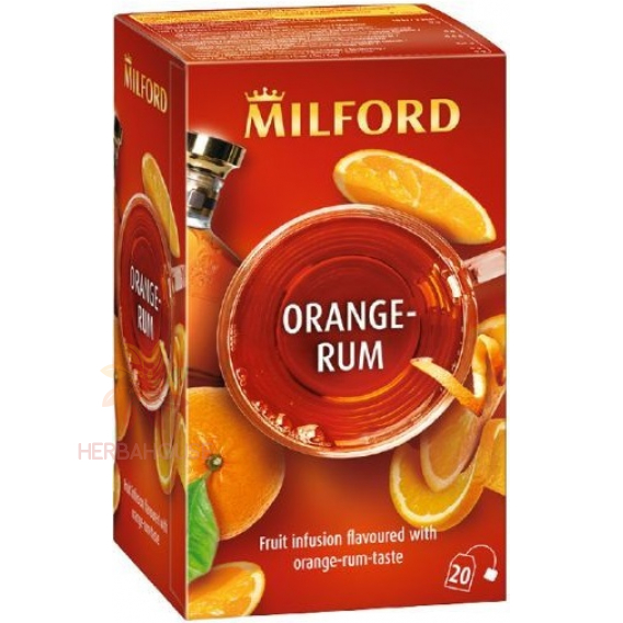 Obrázek pro Milford Ovocný čaj s příchutí pomeranč-rum (20ks)