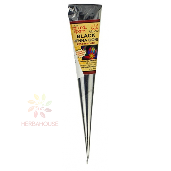 Obrázek pro Classic Henna Klasická přírodní tělová barva henna nálevka - černá barva (25g)