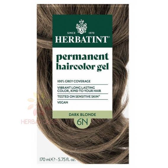 Obrázek pro Herbatint Přírodní permanentní barva na vlasy 6N - tmavá blond (170ml)