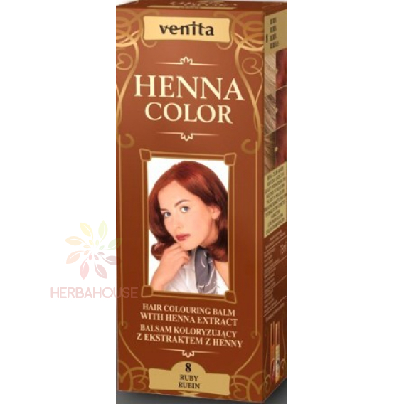 Obrázek pro Venita Henna Color přírodní barva na vlasy 8 - rubínově červená (75ml)