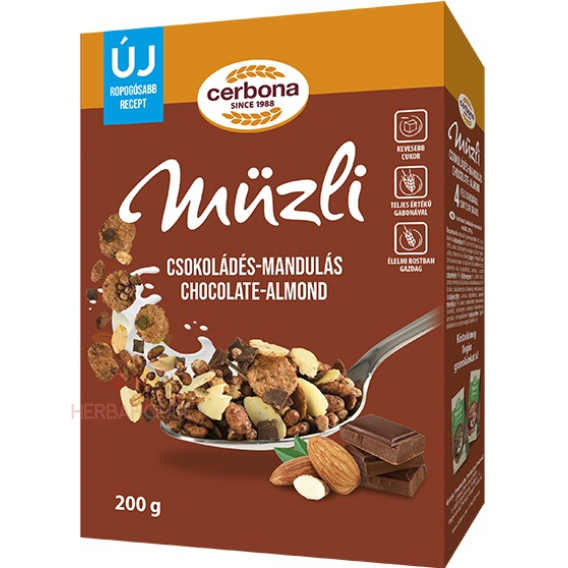 Obrázek pro Cerbona Chocolate-Almond Müsli čokoláda-mandle (200g)
