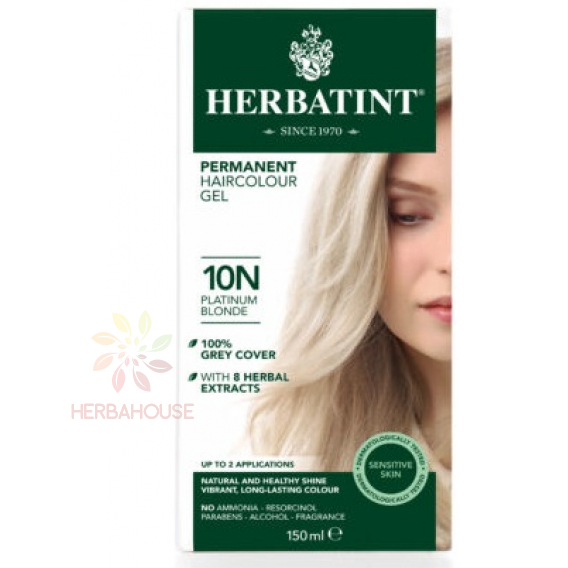 Obrázek pro Herbatint Přírodní permanentní barva na vlasy 10N - platinová blond (150ml)