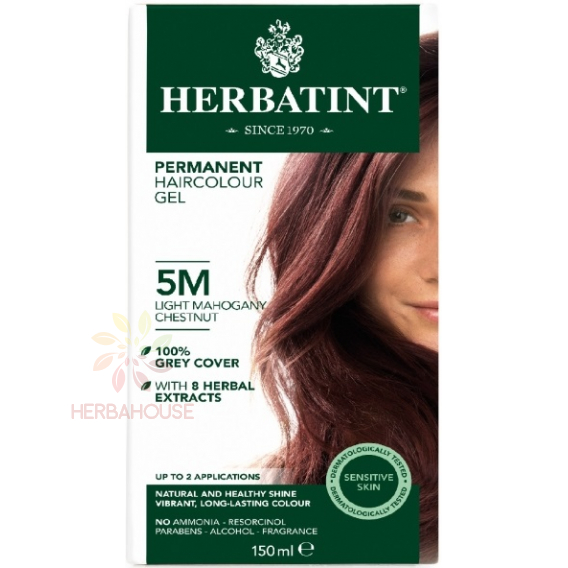 Obrázek pro Herbatint Přírodní permanentní barva na vlasy 5M - světlý mahagonový kaštan (150ml)