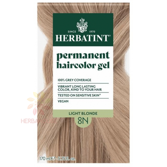 Obrázek pro Herbatint Přírodní permanentní barva na vlasy 8N - světlá blond (170ml)