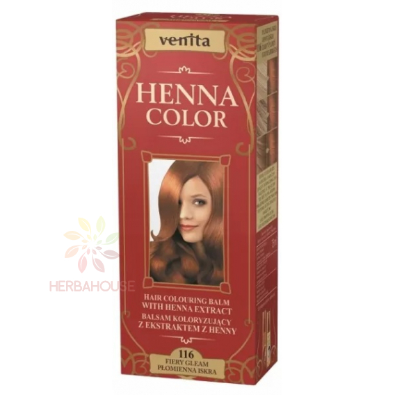 Obrázek pro Venita Henna Color přírodní barva na vlasy 116 - ohnivá červená (75ml)