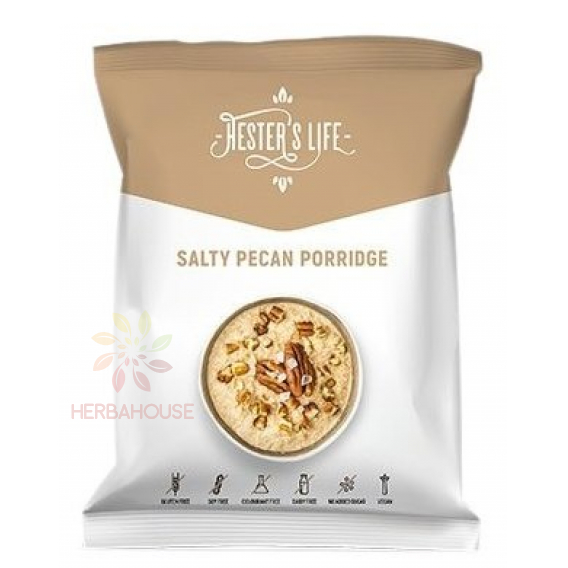 Obrázek pro Hester´s Life Salty Pecan Porridge Bezlepková ovesná kaše slaný pekan bez přidaného cukru (50g)