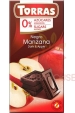 Obrázek pro Torras Bezlepková hořká čokoláda s jablkem bez přidaného cukru se sladidlem (75g)